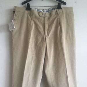 GIORGIO’S PALM BEACH CORDUROY PLEATED FRONT CHINO PANTS MADE IN ITALY SIZ 40 NWT